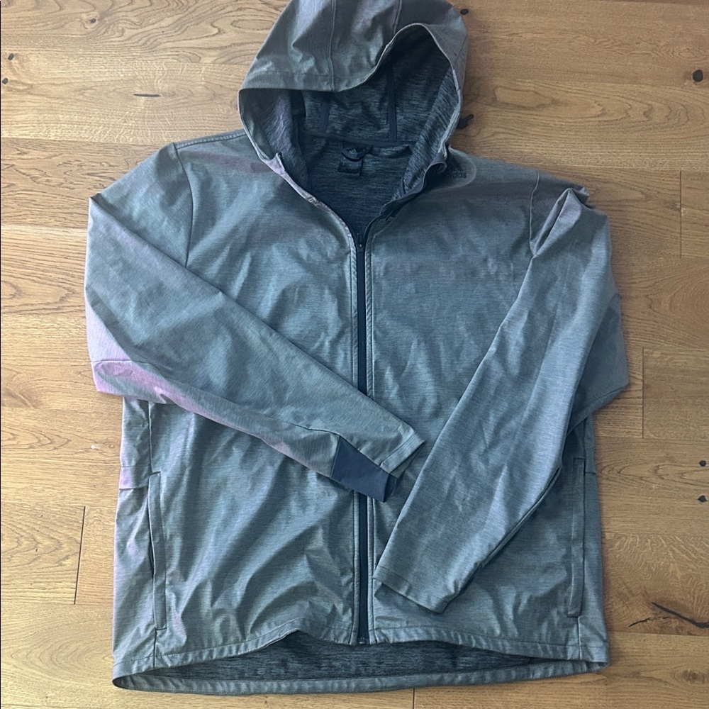 adidas Men's Light Hooded Zip Jacket - Gray